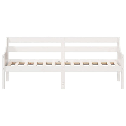 Sofá-cama 75x190 cm madeira de pinho maciça branco