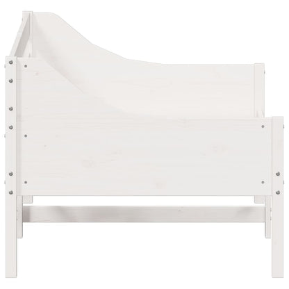 Sofá-cama 75x190 cm madeira de pinho maciça branco