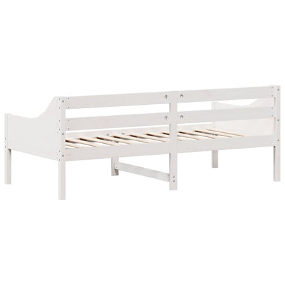 Sofá-cama 75x190 cm madeira de pinho maciça branco