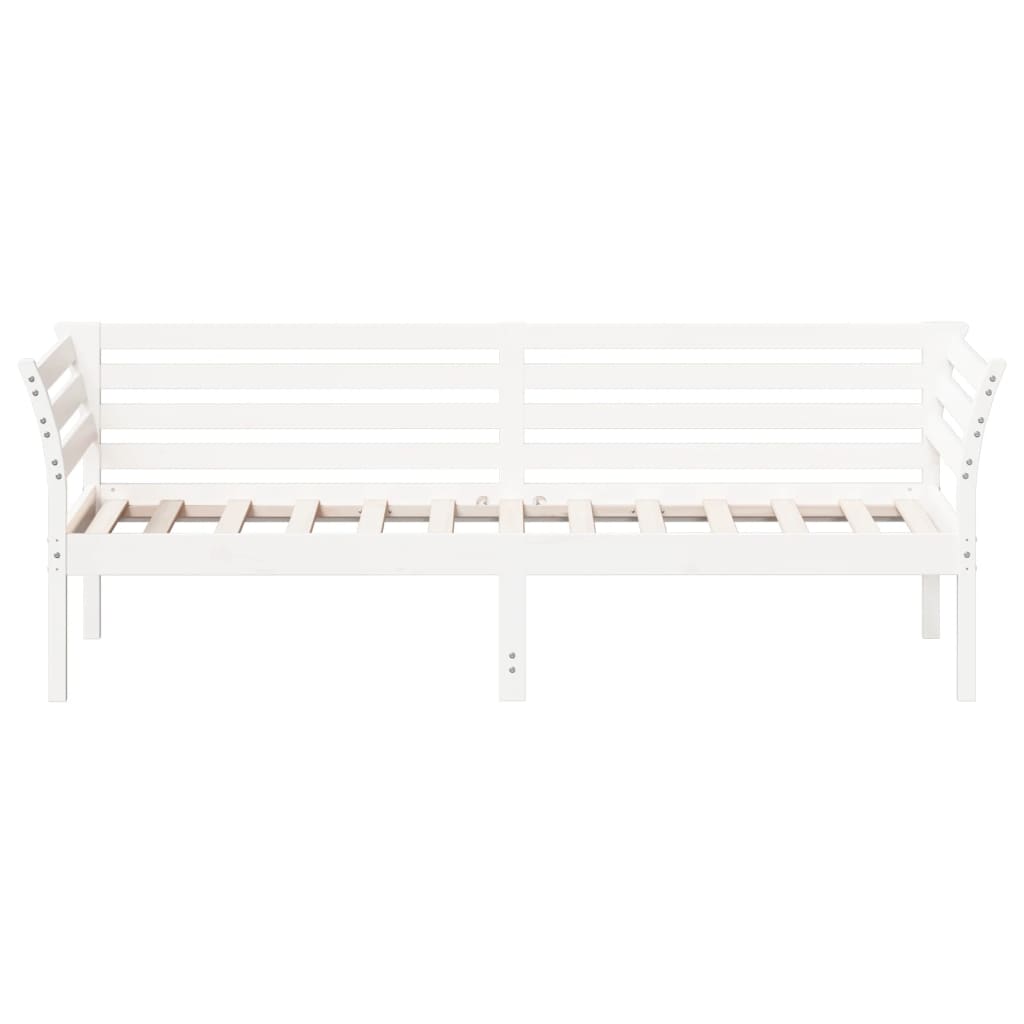 Sofá-cama 80x200 cm madeira de pinho maciça branco