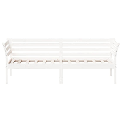 Sofá-cama 90 x 200 cm madeira de pinho maciça branco