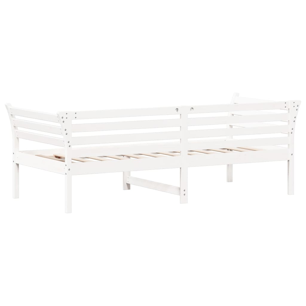 Sofá-cama 90 x 200 cm madeira de pinho maciça branco