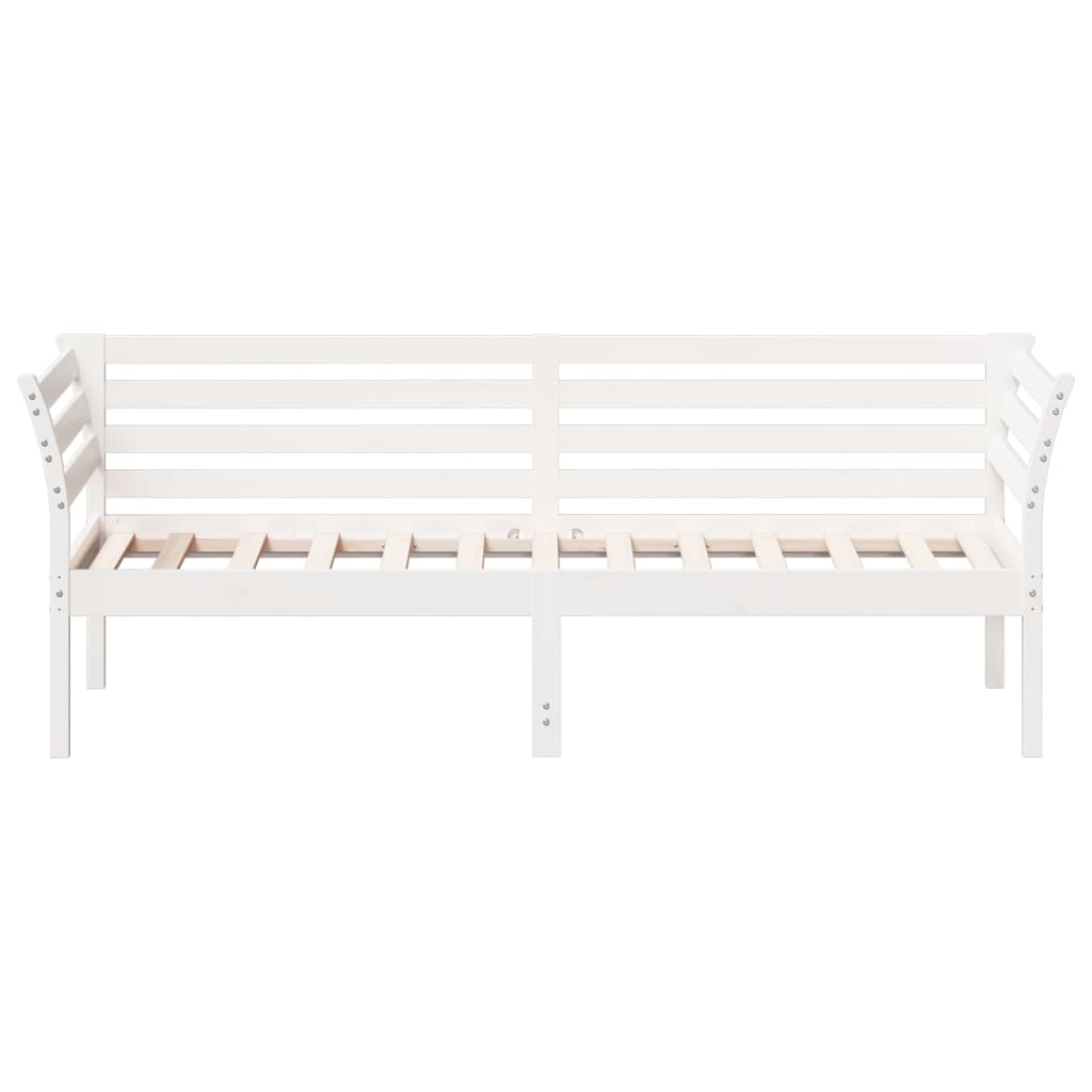 Sofá-cama 90x190 cm madeira de pinho maciça branco