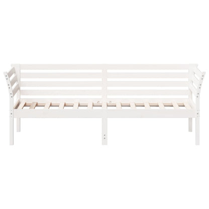 Sofá-cama 90x190 cm madeira de pinho maciça branco