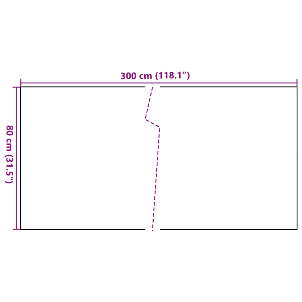 Tela de varanda 300x80 cm vime PE antracite