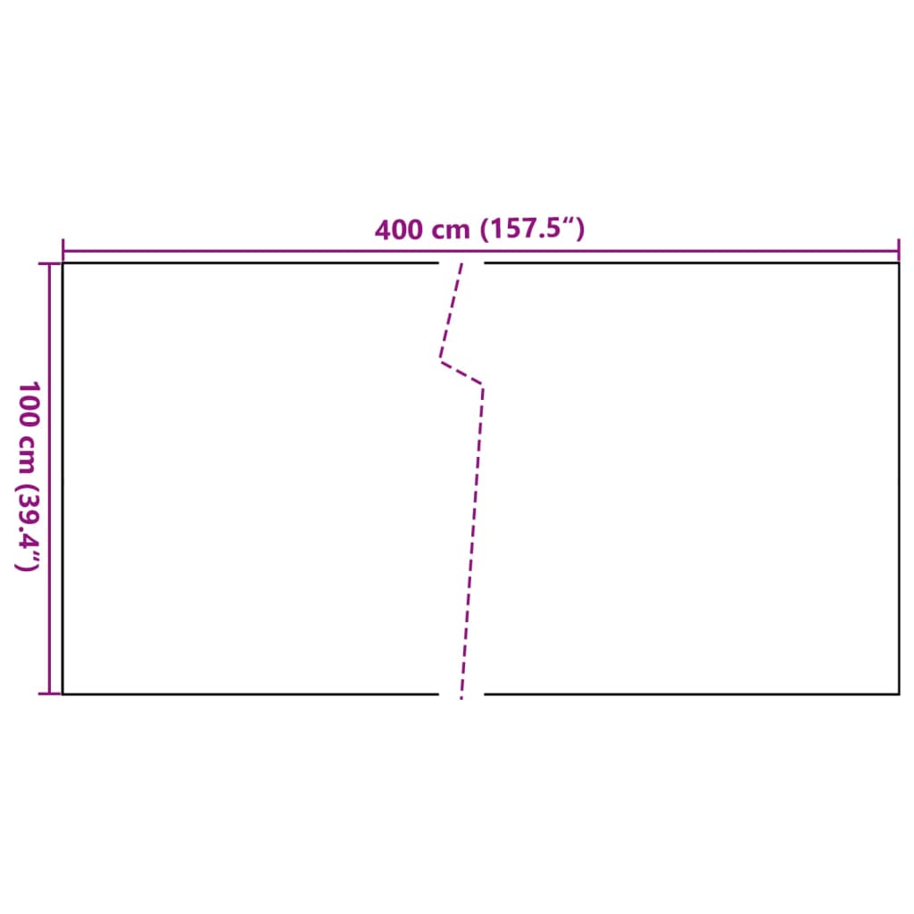 Tela de varanda 400x100 cm vime PE antracite