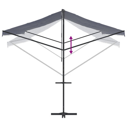 Toldo de pé 600x300 cm tecido e aço azul e branco