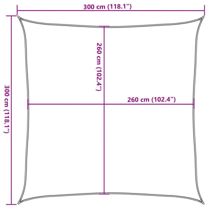 Para-sol estilo vela 3x3 m oxford 100% poliéster cinzento-claro