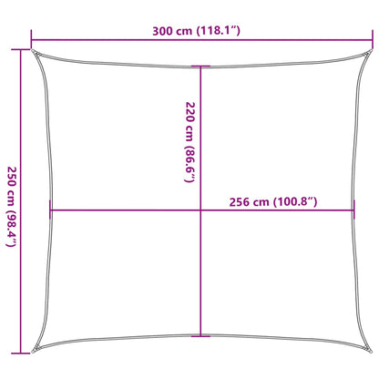 Para-sol estilo vela 3x2,5 m oxford 100% poliéster cor areia