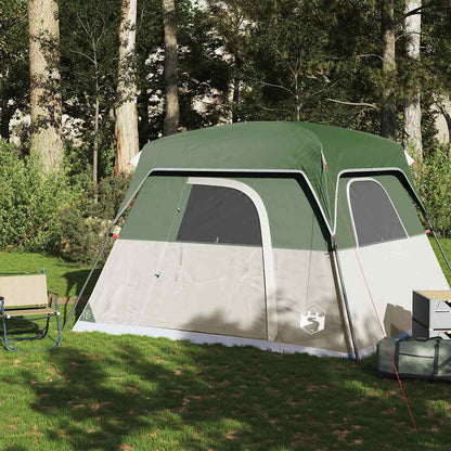 Tenda de campismo cabana para 4 pessoas impermeável verde