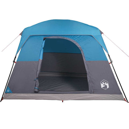 Tenda de campismo cabana para 4 pessoas impermeável azul