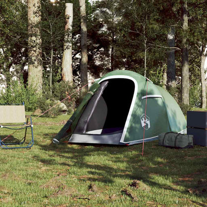 Tenda de campismo túnel para 2 pessoas impermeável verde