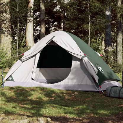 Tenda de campismo cúpula para 4 pessoas impermeável verde