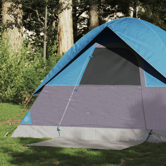 Tenda de campismo cúpula para 2 pessoas impermeável azul