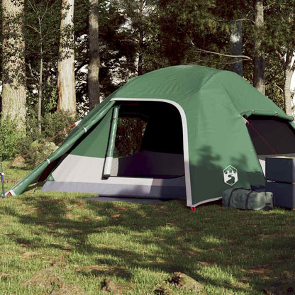 Tenda de campismo cúpula para 4 pessoas impermeável verde