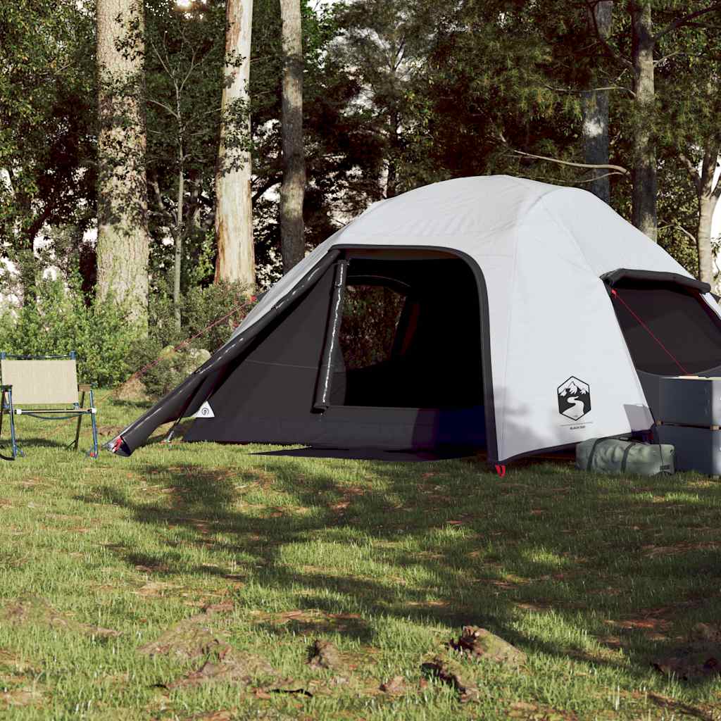 Tenda de campismo cúpula p/ 4 pessoas opaca impermeável branco