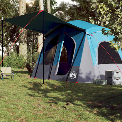 Tenda de campismo cabana para 5 pessoas impermeável azul