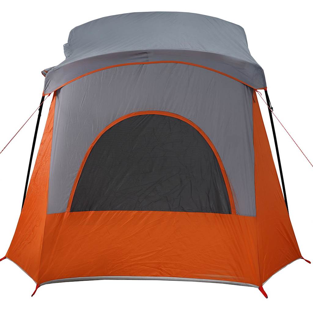 Tenda de campismo cabana p/ 5 pessoas impermeável cinza/laranja