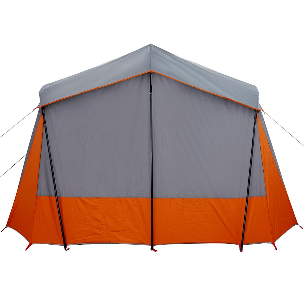 Tenda de campismo cabana p/ 5 pessoas impermeável cinza/laranja