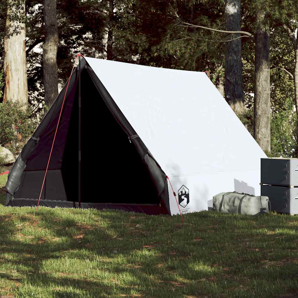 Tenda campismo estrutura A 2 pessoas opaca impermeável branco