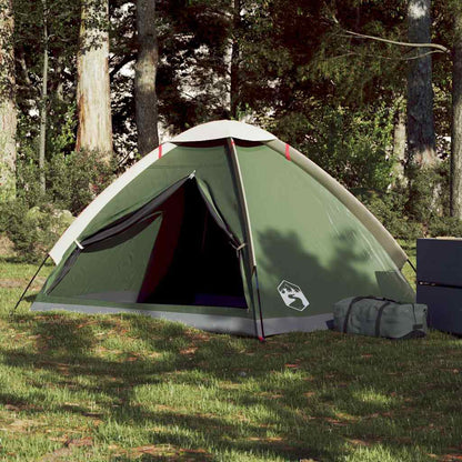 Tenda de campismo cúpula para 2 pessoas impermeável verde