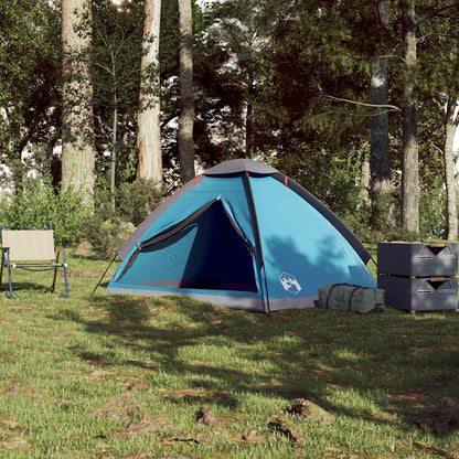 Tenda de campismo cúpula para 2 pessoas impermeável azul