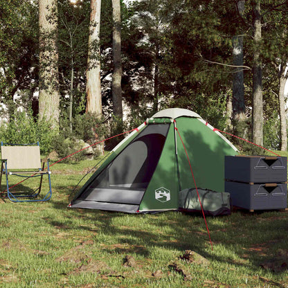 Tenda de campismo cúpula para 2 pessoas impermeável verde