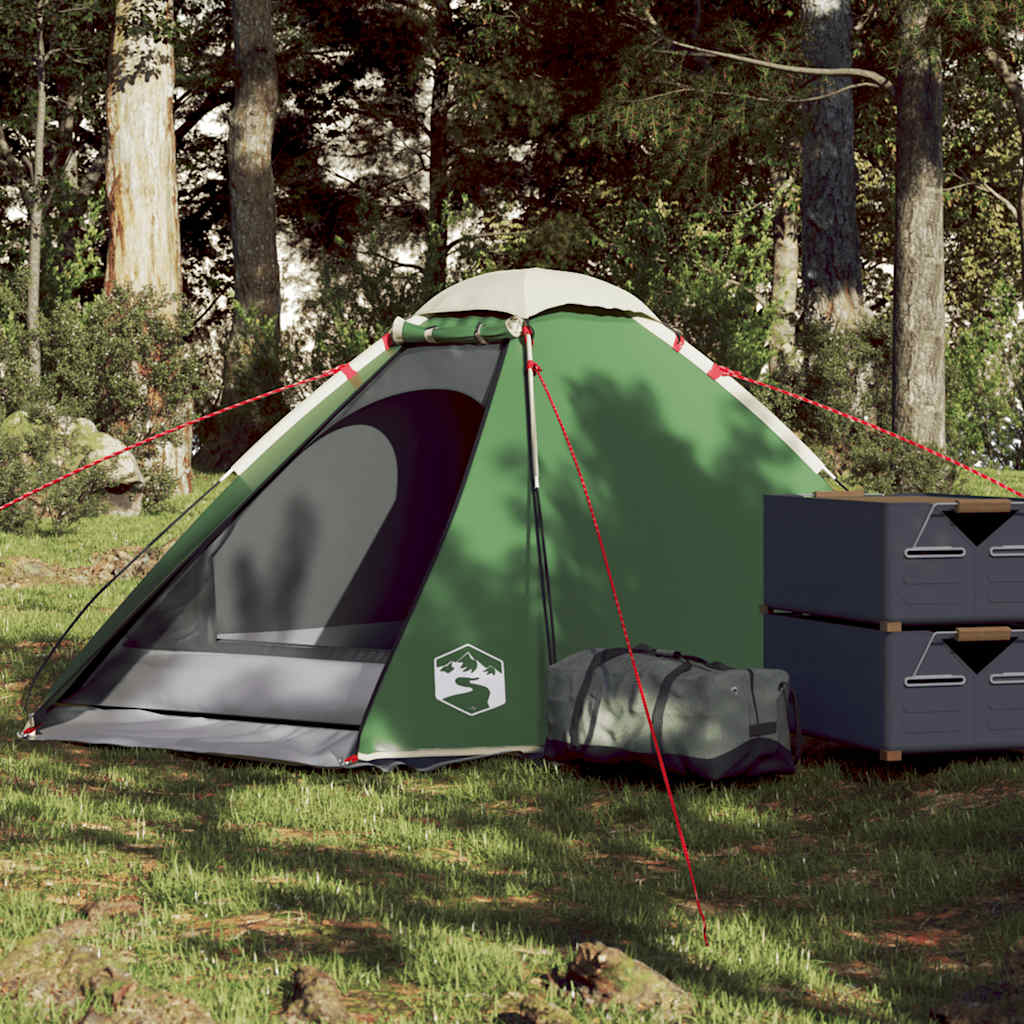 Tenda de campismo cúpula para 2 pessoas impermeável verde