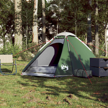 Tenda de campismo cúpula para 4 pessoas impermeável verde