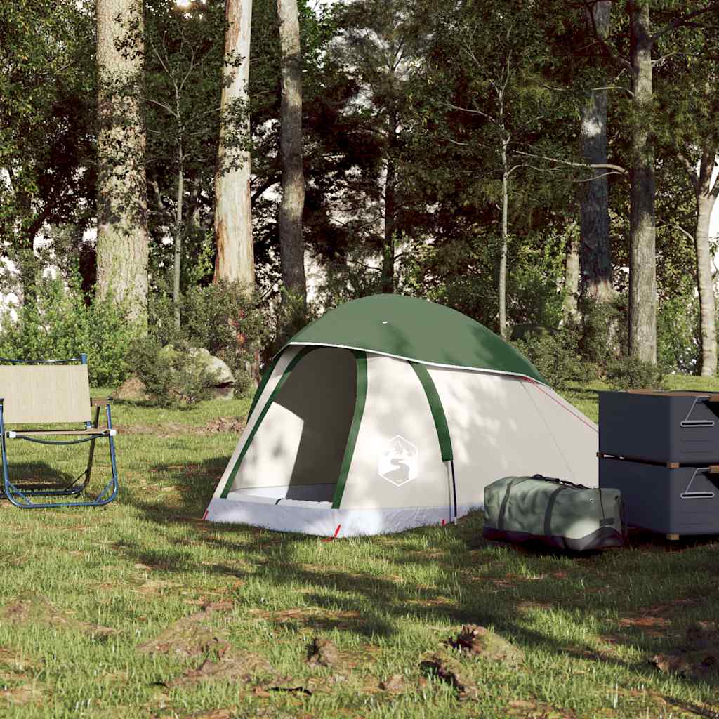 Tenda de campismo cúpula para 1 pessoa impermeável verde