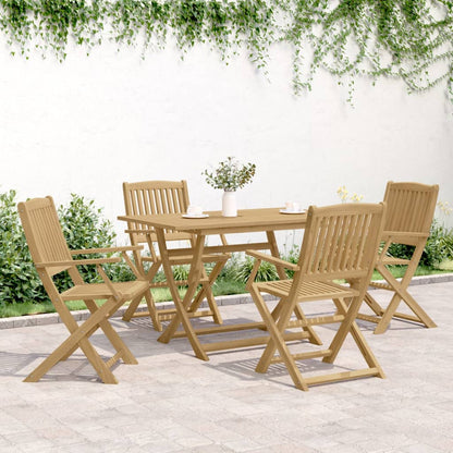 Cadeiras jardim dobráveis 4 pcs 57,5x54,5x90 cm acácia maciça