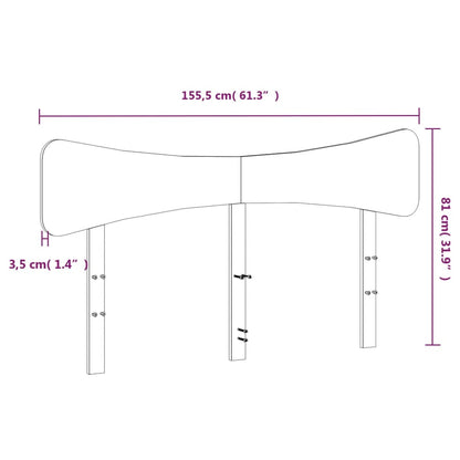 Cabeceira 150 cm madeira de pinho maciça branco