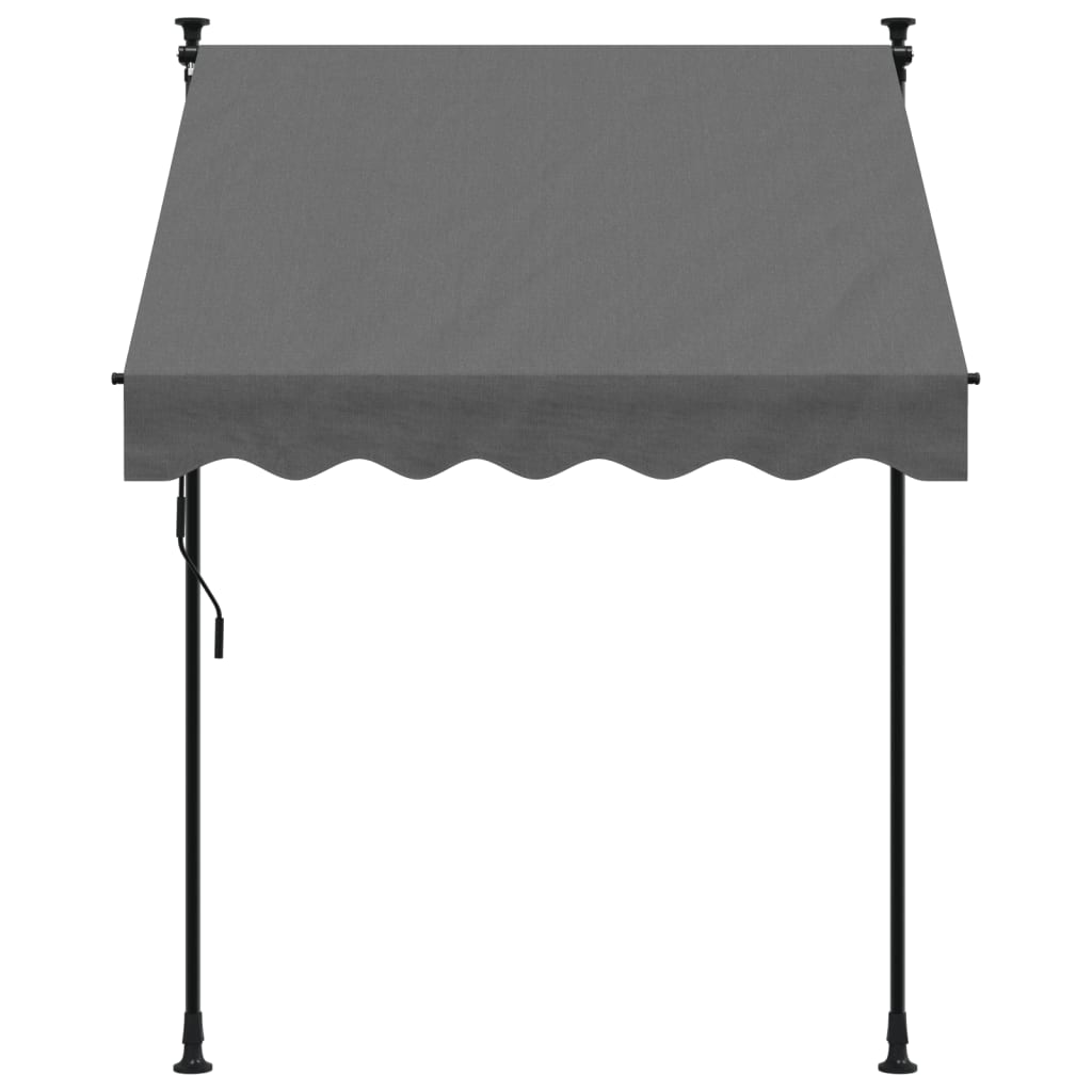 Toldo retrátil 150x150 cm tecido e aço antracite