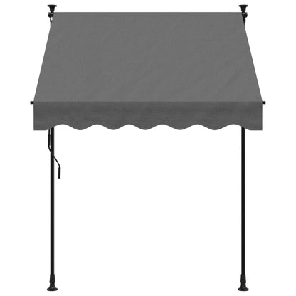 Toldo retrátil 150x150 cm tecido e aço antracite