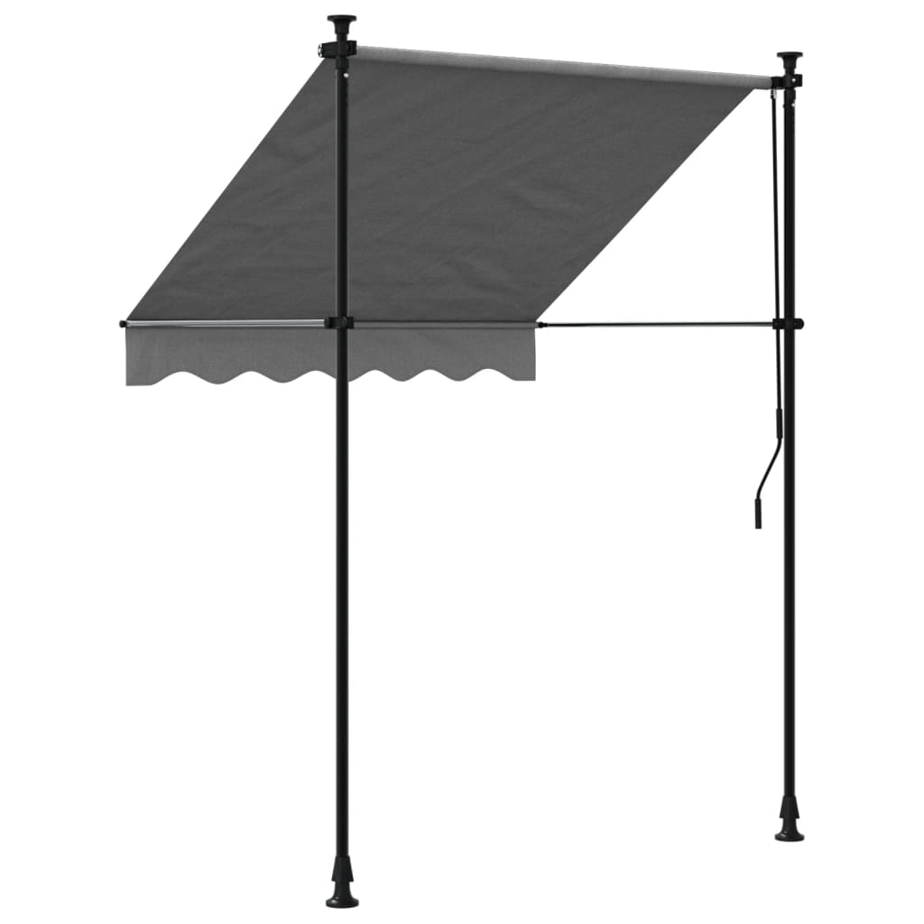 Toldo retrátil 150x150 cm tecido e aço antracite