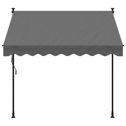 Toldo retrátil 200x150 cm tecido e aço antracite