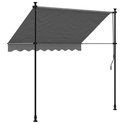 Toldo retrátil 200x150 cm tecido e aço antracite