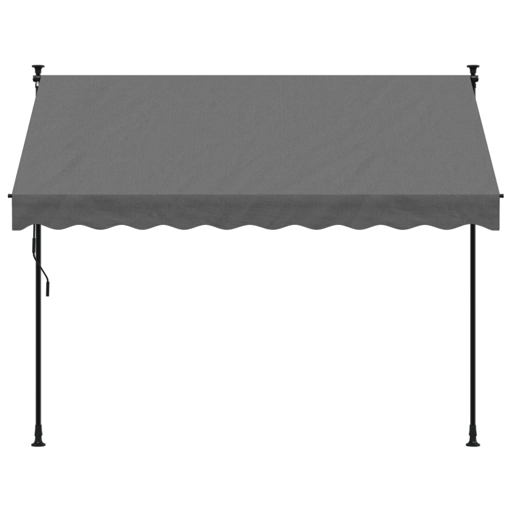 Toldo retrátil 250x150 cm tecido e aço antracite