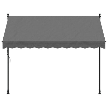 Toldo retrátil 250x150 cm tecido e aço antracite