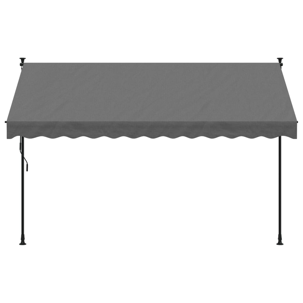 Toldo retrátil 300x150 cm tecido e aço antracite