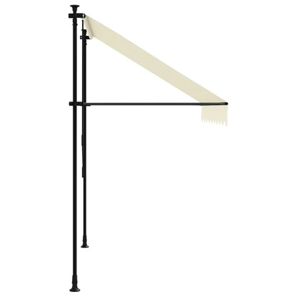 Toldo retrátil 200x150 cm tecido e aço cor creme