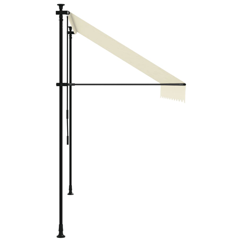 Toldo retrátil 250x150 cm tecido e aço cor creme