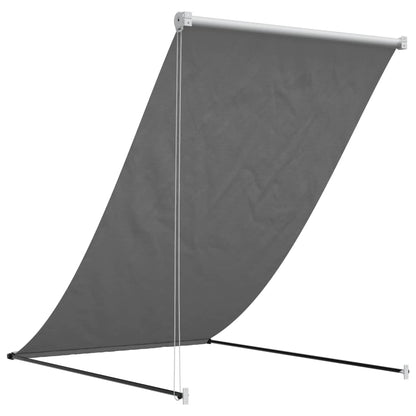 Toldo retrátil 100x150 cm tecido e aço antracite