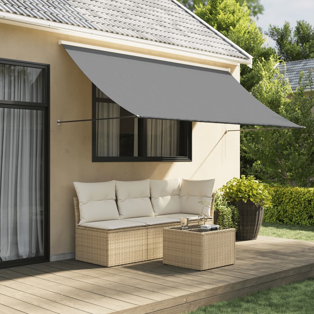 Toldo retrátil 300x150 cm tecido e aço antracite