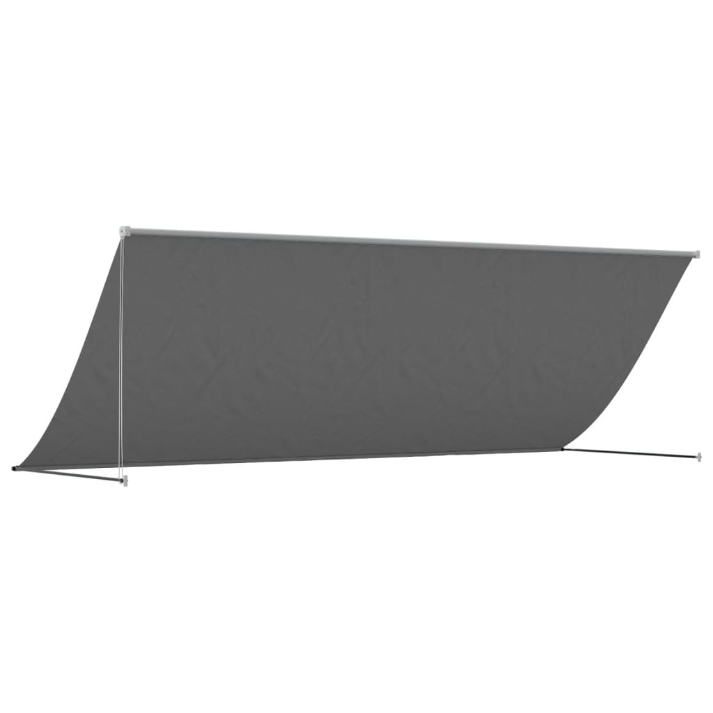 Toldo retrátil 350x150 cm tecido e aço antracite