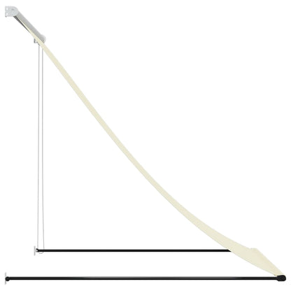 Toldo retrátil 100x150 cm tecido e aço cor creme