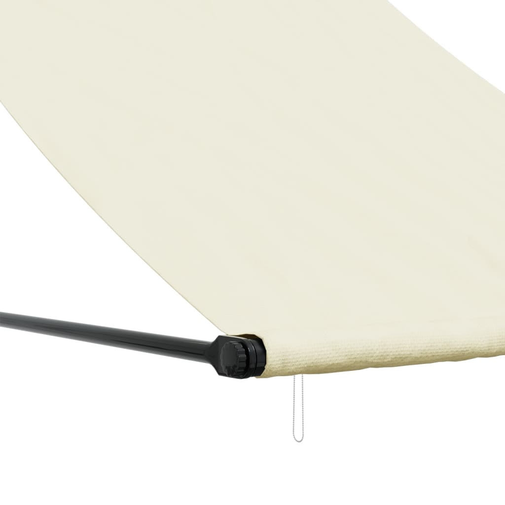 Toldo retrátil 100x150 cm tecido e aço cor creme