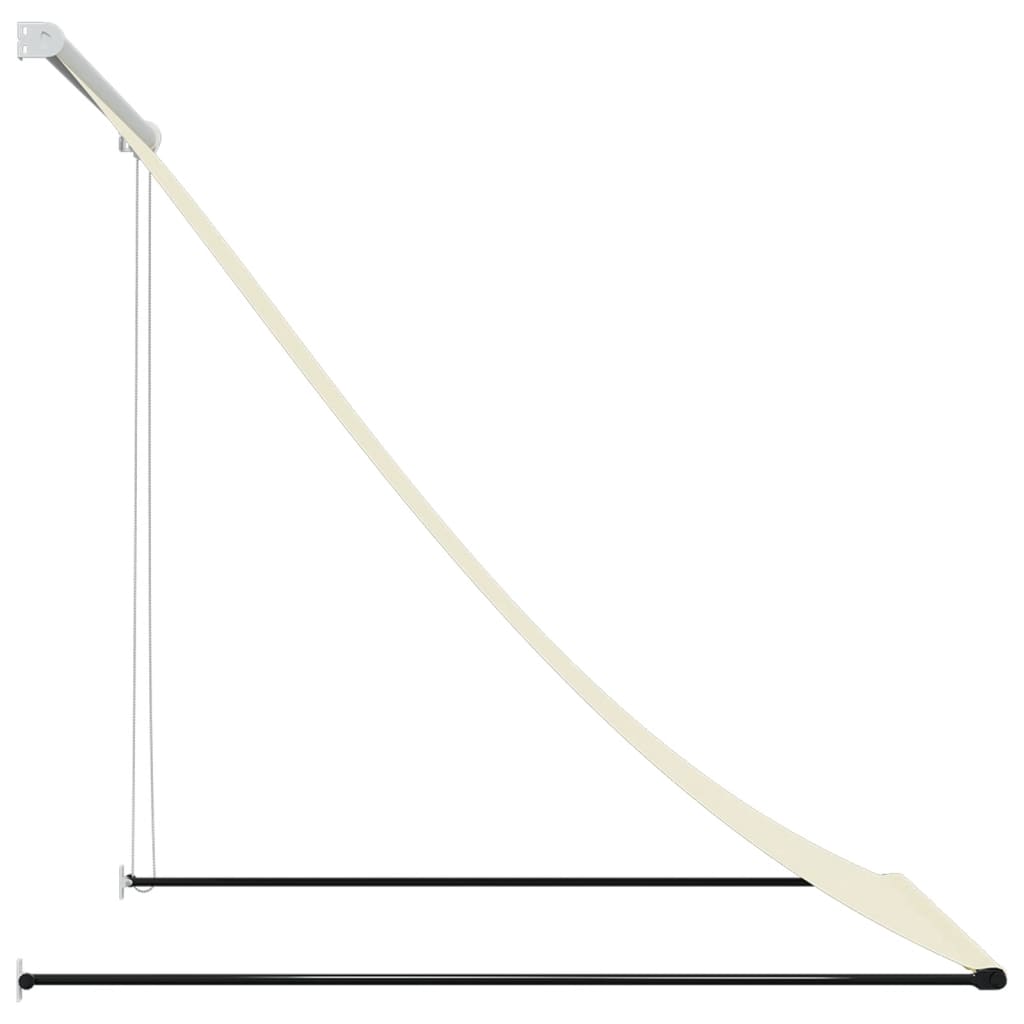 Toldo retrátil 150x150 cm tecido e aço cor creme