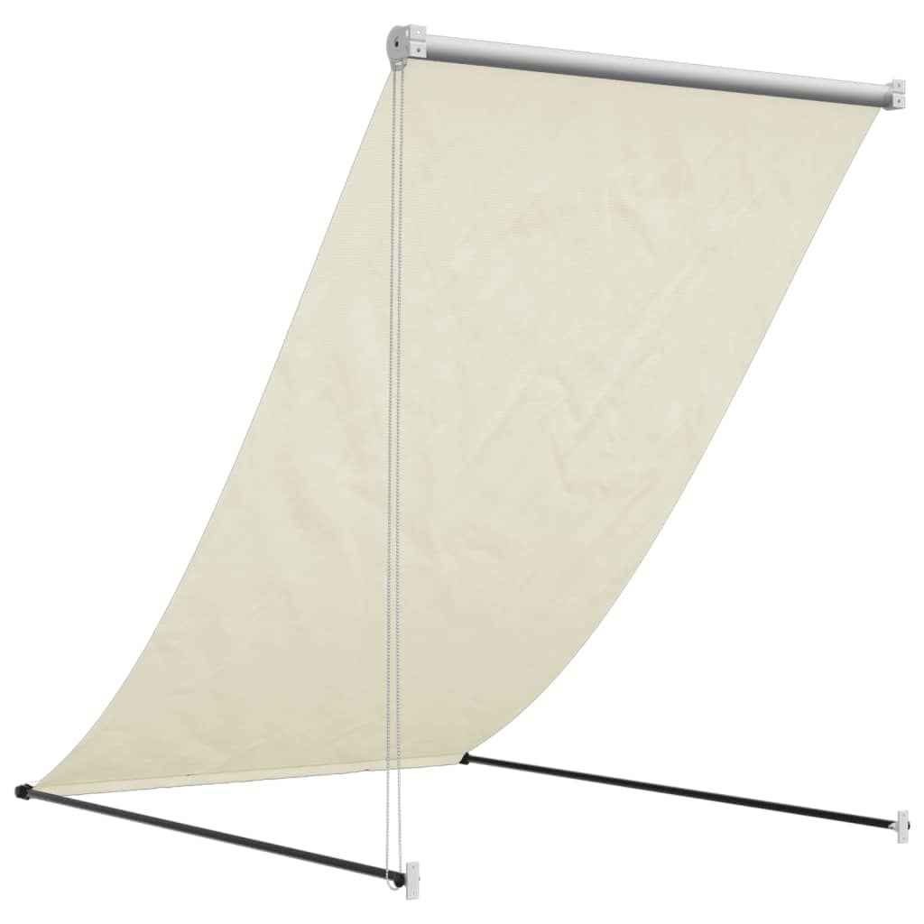 Toldo retrátil 150x150 cm tecido e aço cor creme