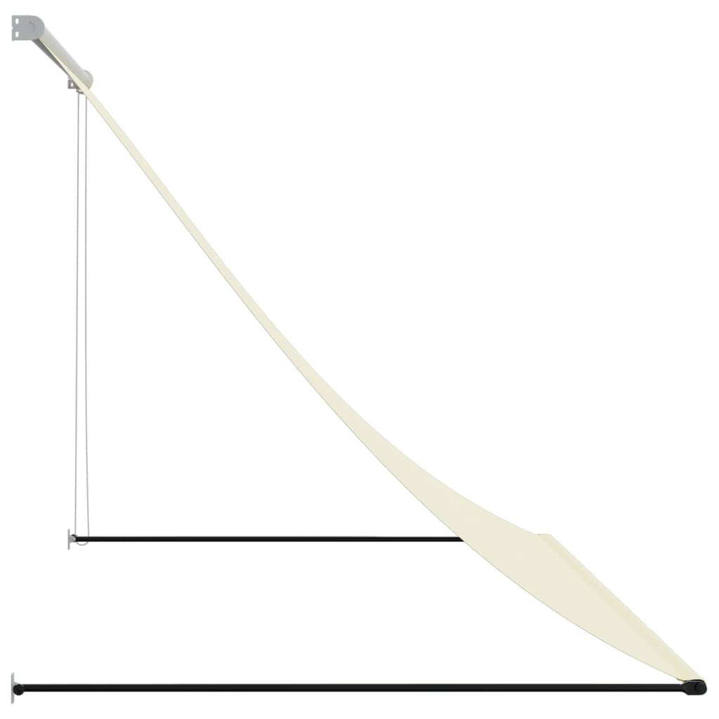 Toldo retrátil 250x150 cm tecido e aço cor creme